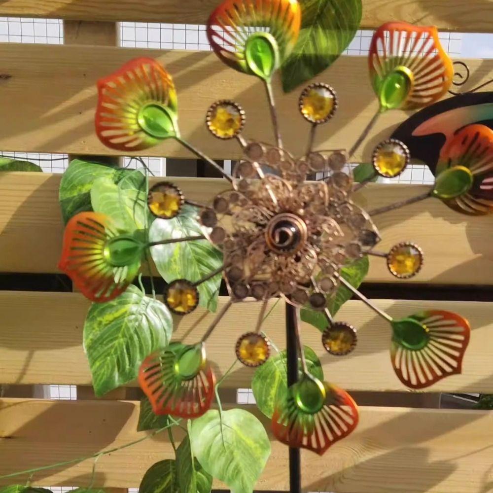 Ветряк из кованого железа, съемный металлический ветряк, садовый декоративный колышек, садовая заглушка, газон