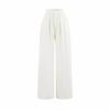 Summer New Product Women's Clothes French Style Casual Style Slim Looking Waist Pinch Pleated High Waist Wide Leg Mop Long Denim