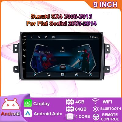2 DIN автомобильный Android автомобильный радиоприемник мультимедийный видеоплеер для Suzuki SX4 2006-2013 Bluetooth Carplay автоматическая навигация GPS DSP 4 + 64 ГБ