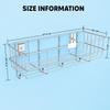 Stainless Steel Bathroom Shelf for Wall | Self Adhesive Bathroom Organiser | 4 Hooks for Towel Holder | Space-Saving Wall Mounted Bathroom Shelf