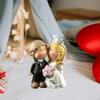 Bride and Groom Sculpture Wedding Cake Dolls Toppers Micro Landscape,Simulated,Couple Statue for DIY