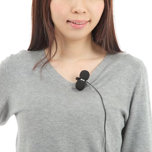 GONKISS Microphone Sponge Windscreen for Lapel Microphones, Large Speakers, 5-Piece Set, Black