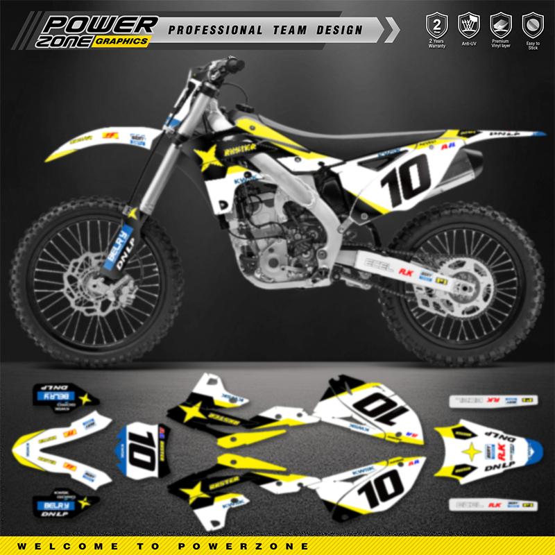 PowerZone Custom Team Graphics Decals Stickers Kit For kawasaki KXF250 2013 2014 2015 2016 KX250F Protector Sticker Customize 06