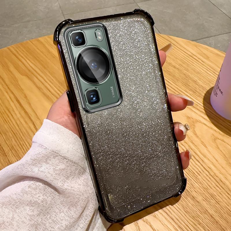 Gradient Glitter Airbag Lens Shockproof Case for Huawei P30 P40 P50 P60 Pro Pura 70 Pro Mate 30 40 50 60 Pro Nove 7 8 9 10 11 12 Pro Honor 100 200 Pro