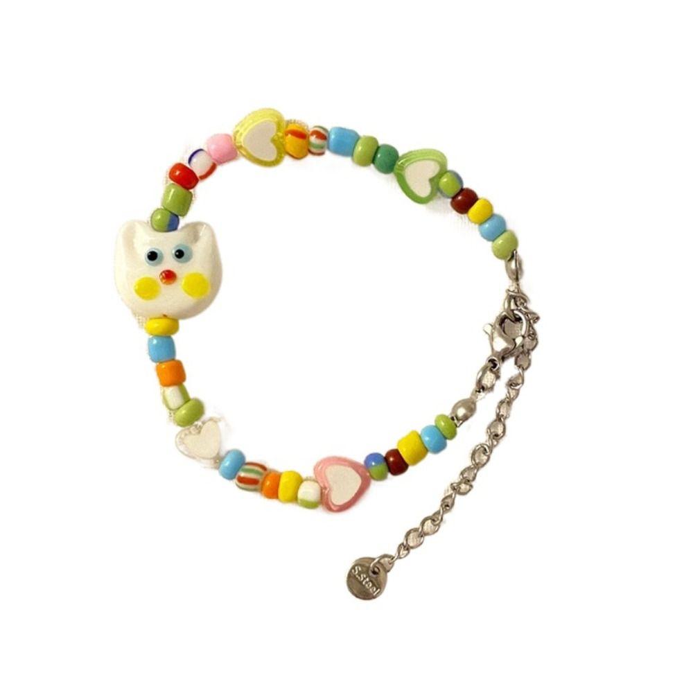 Богемия дофамин ожерелье ярких цветов браслеты BF и GF модные украшения браслет с котенком для девочек