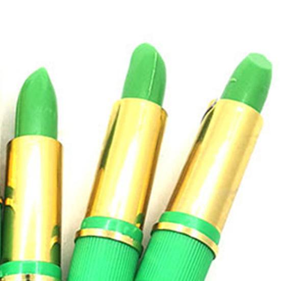 Yousheng 6Pcs/Box 8g Lipstick Set Non-Irritating Butterfly Pattern Color Changing Dark Green Magical Lipstick for Women