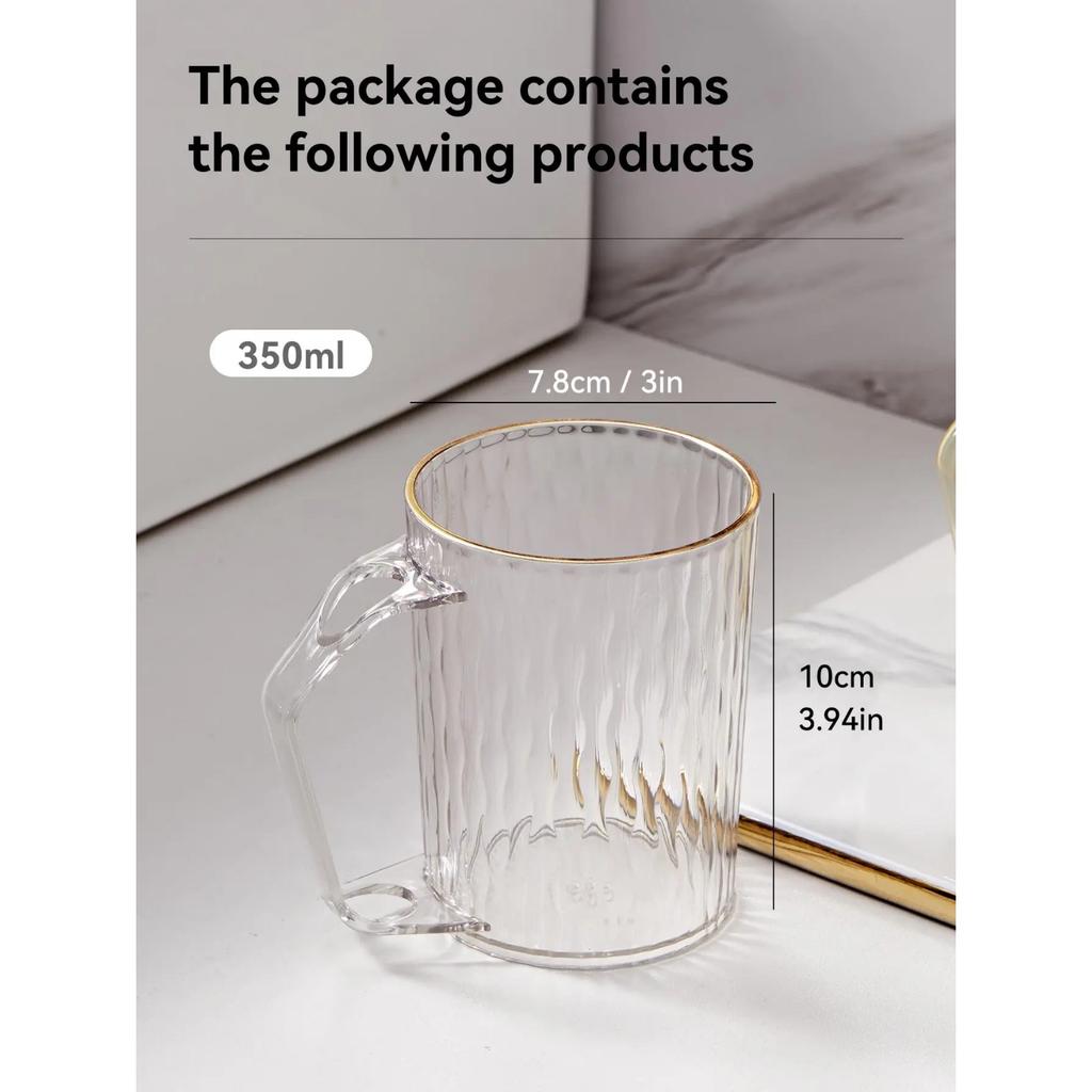 Light Luxury Wash Cup Ins Wind Mouthwash Cup Transparent High Beauty Toothbrush Cup Household Toothware Cup