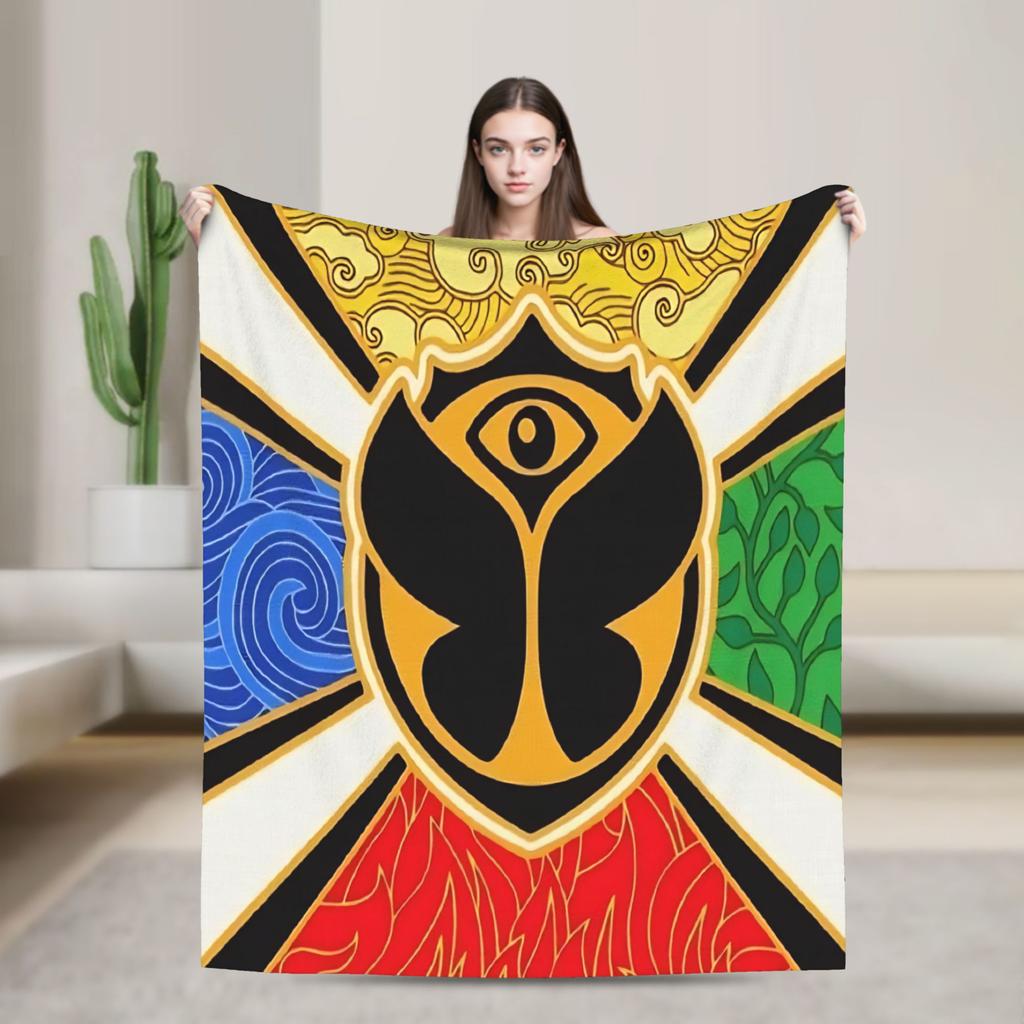 Tomorrowlands Music Festival Flannel Blankets Warm Throw Blanket for Living Room Decorative Fashion Bedspread Sofa Bed Cover