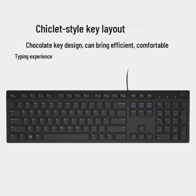 Проводная полноразмерная мультимедийная офисная клавиатура Dell KB216 (2-Pack)