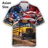 Vocation School Bus 3D Printed Men Shirt Fashion Hawaiian Shirt Casual Beach Motorcycle Bloose Men's Lace High Quality Camisa