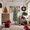 Artificial Christmas Tree with 300 LEDs and Stand Green 180 cm