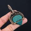 Подвеска из бирюзового драгоценного камня ручной работы из чистой медной проволоки на День памяти