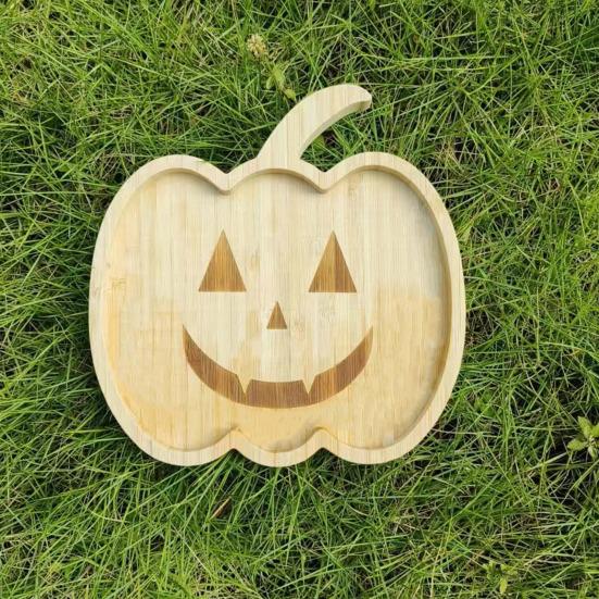 Подносы для сервировки на вечеринку в честь Хэллоуина, тыква, привидение, череп летучей мыши, конфеты, закуски, десертные тарелки, деревянная фермерская тарелка, столовые приборы для вечеринки в честь Хэллоуина
