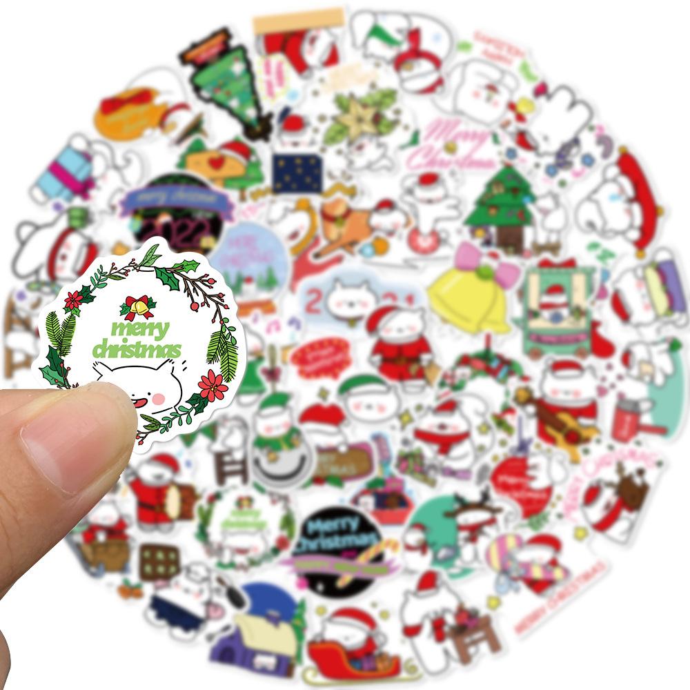 50 Christmas Squirrel Baby Decoration Party Stickers Guitar Laptop Suitcase DIY Waterproof Stickers