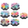 8 Colors Petal Shape Schedule Book Scrapbook Colorful DIY Stamp Ink Pad Painting Accessory