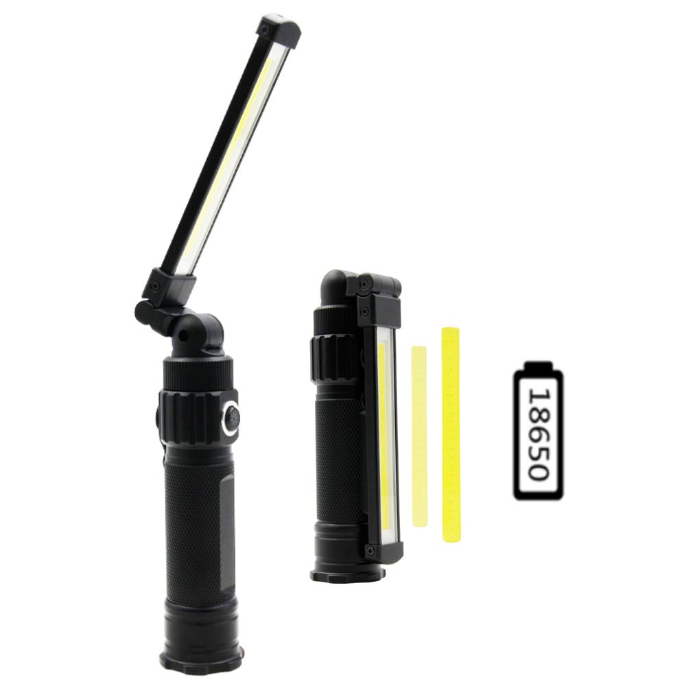 COB XPE светодиодный аварийный фонарик для кемпинга 18650 USB гаражный рабочий фонарь складной магнитный инспекционный фонарь на 360° красный стробоскоп SOS