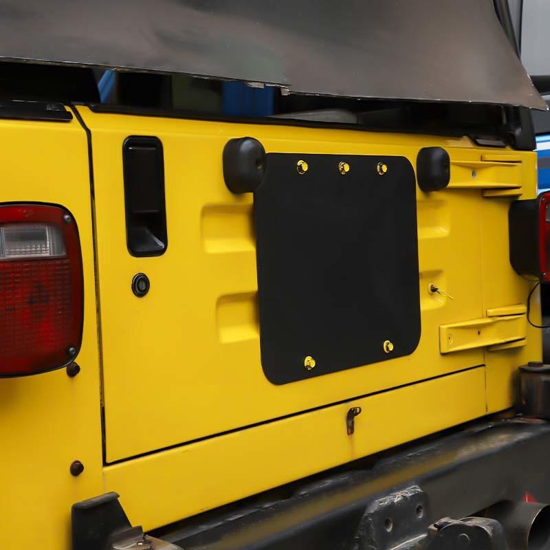 Spare Tire Carrier Filler Plate Tailgate Plug Vent Plate Cover For Jeep Wrangler TJ 1997-2006 Exterior Accessories