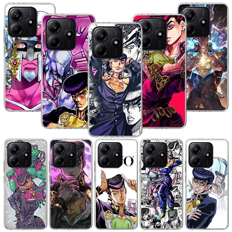 JoJo Adventure Higashikata Josuke Phone Case For Xiaomi Redmi Note 13 14 15 Pro Plus 12S 12 14S 11S 11E 10 10S 11 11T 5G 4G Cove