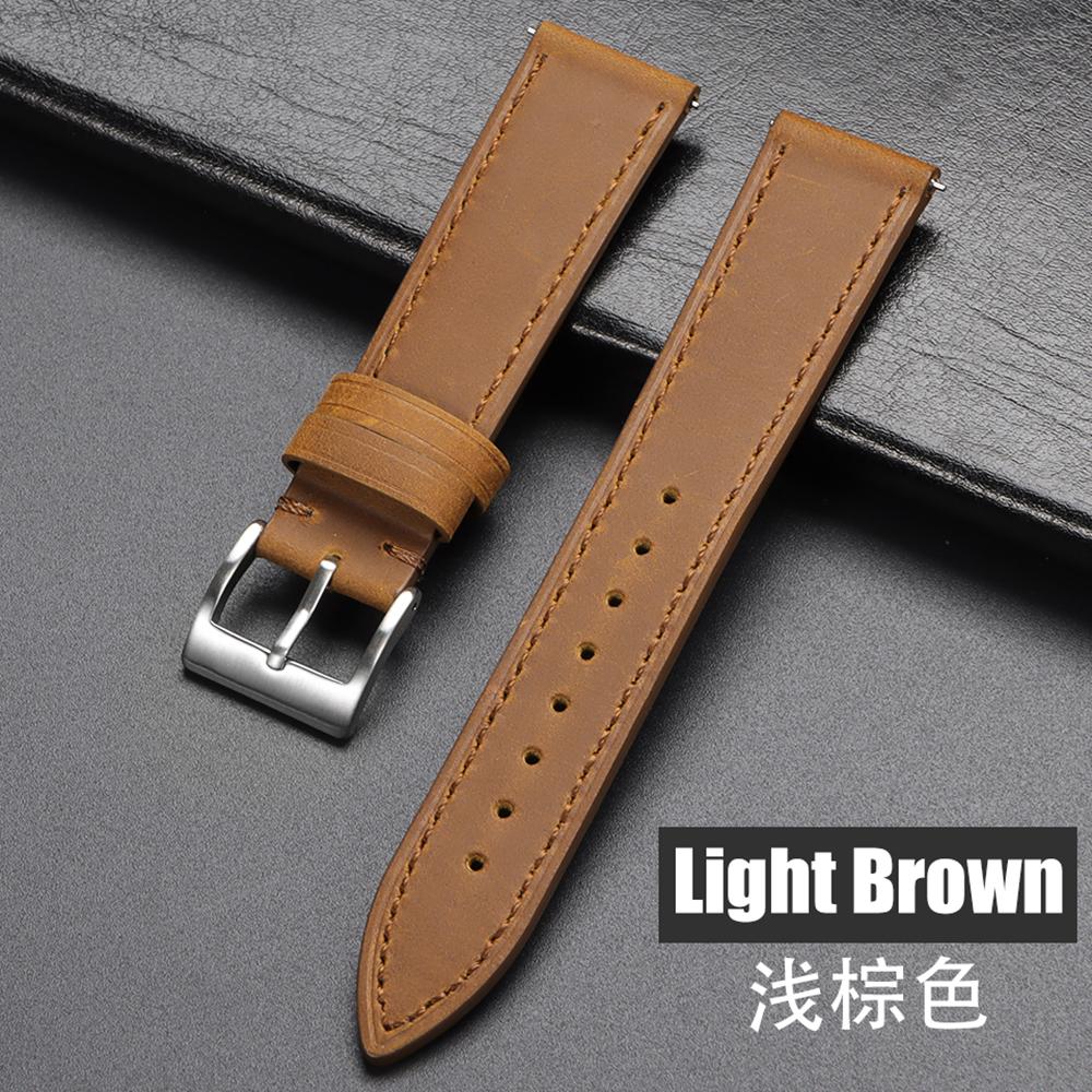 Quick Release Vintage Retro Genuine Leather Watch Band 18mm 19mm 20mm 21mm 22mm 24mm Crazy Men Women Straps Horse Watch Bracelet
