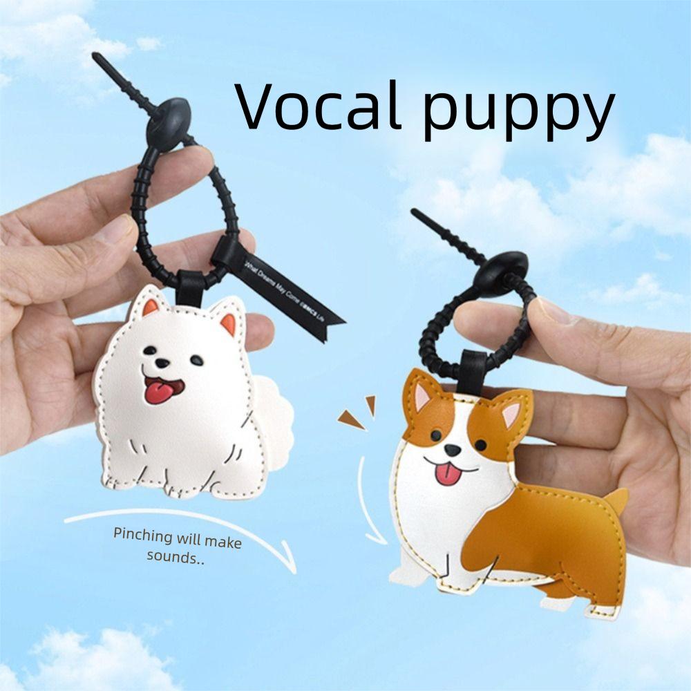 Щипок под названием Брелок для щенка Кожаные украшения для автомобиля Милый кулон в виде щенка Биби Взрослые Дети