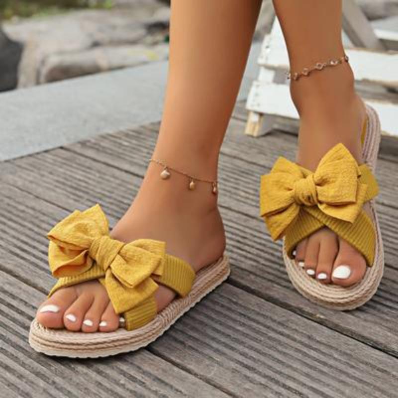 Женские модные повседневные тапочки на плоской подошве с большим цветком