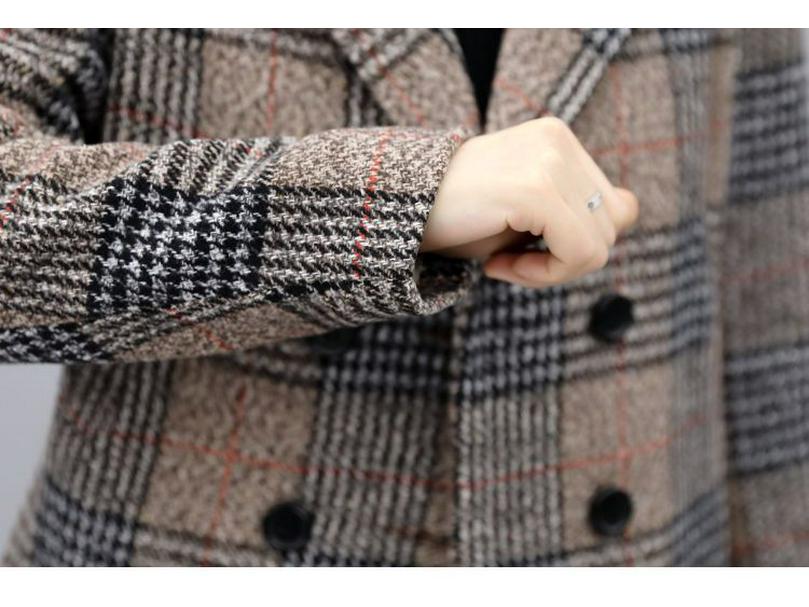 Women's Plus Size Wool Suit: Autumn/Winter 2025, Two-Piece Set with High-Waist Wide-Leg Pants