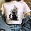 Summer T-shirts Kawaii Cat Funny Tshirt Cute Fashion  harajuku  graphic t shirts Fashionable polyester fabric