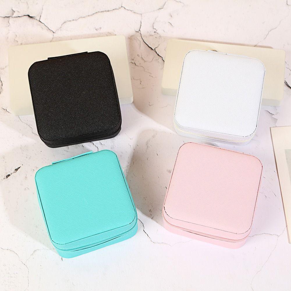 Ожерелье Кольцо Молния Ювелирные Изделия Хранение Футляр Упаковка Коробка Серьги Органайзер Держатель Путешествия