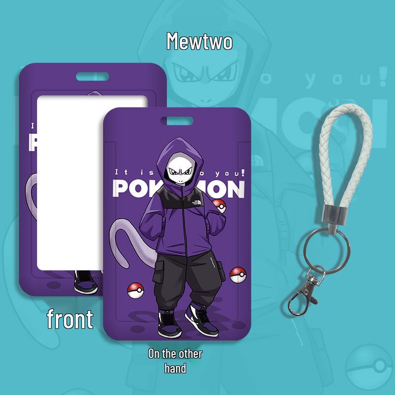 Cartoon Lanyard ID Holder for Students: School, Bus, Meal, or Work Badge
