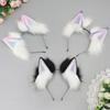 Realistic Cats Ear Hairband With Plush Hairband Gradients Color Design For Women Girls Cosplays Event Themed Parties