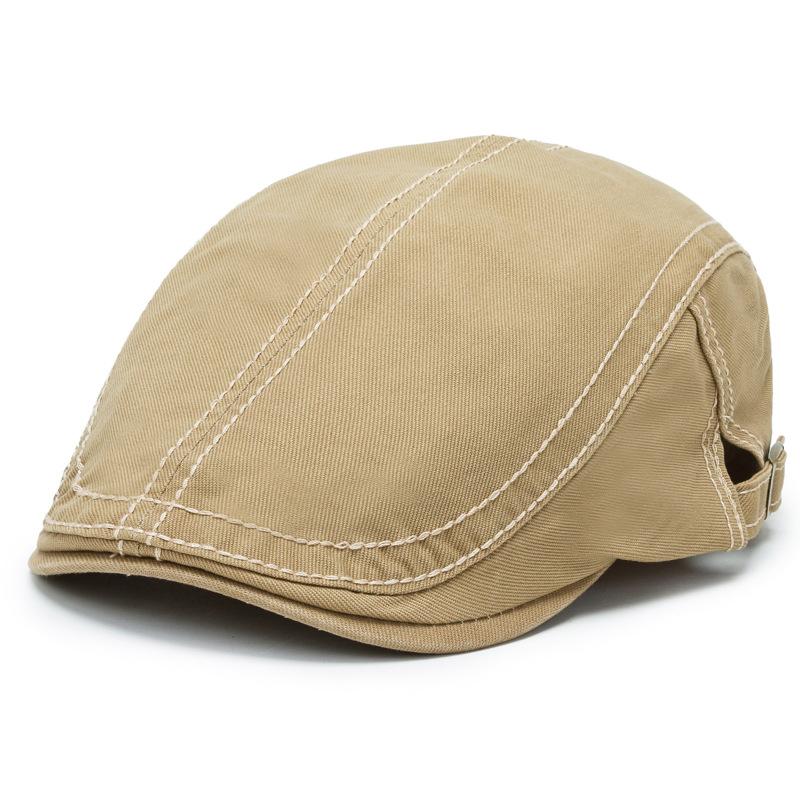 New Men's Beret Solid Color Casual Simple Cap Fashion Personality British Retro Hat Trendy Version