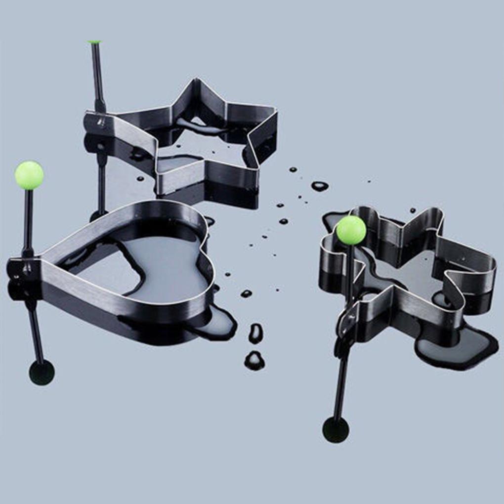 Fried Egg Mold Stainless Steel Kitchen Cooking DIY Anti-scalding Pancake Shaping Mould Frying Cook Pattern Random
