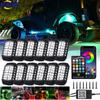 Rock Lights Remote APP Control RGB 3D Lens LED for Offroad RZR SUV ATV UTV Jeep Neon Underbody Undergolw Car Chassis Light