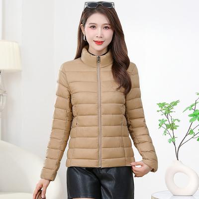 Стойка воротник, Короткая пуховая хлопковая куртка, Зимний новый стиль, Приталенная, Легкая и теплая, Носится под низ, Хлопковая куртка, Маленькая хлопковая куртка