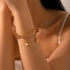 18k Gold Stainless Steel Double Layer Bracelet for Women, Non-fading Butterfly Pendant Titanium Steel Bracelet