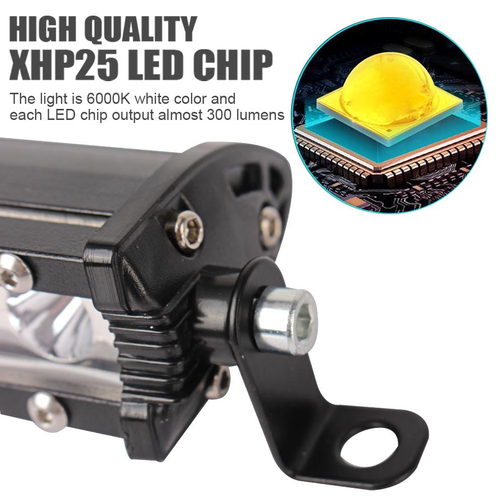 Для мотоцикла, внедорожника, 4WD, квадроцикла, тягача, 20 дюймов, 4x4, светодиодная панель, противотуманная фара, светодиодная рабочая панель 6D, ультратонкая, 12 В 24 В