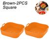 Reusable Airfryer Pan Liner Accessories Silicone Air Fryers Oven Baking Tray Pizza Chicken Airfryer Non-stick Silicone Mould