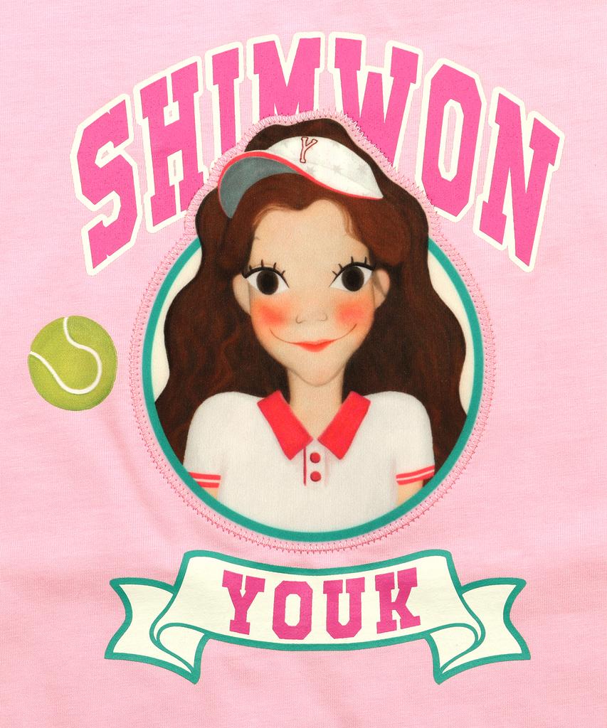 Игровой футболка Yugsimwon F Розовый Луна