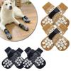 4pcs/set Anti-Slip Pet Socks Breathable Pet Foot Covers Traction Control Pet Paw Protector Indoor
