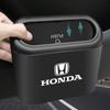 Car Vehicle Case Storage Box Black ABS Square Pressing Trash Can For Honda Fit Mugen Insight Type S R VTEC DOHC Modulo Vezel Legend RR Si