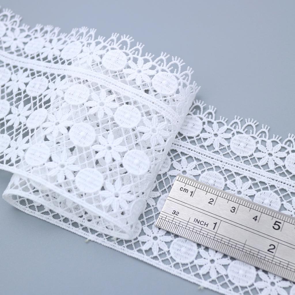 Водорастворимое молочное шелковое вышитое кружево, женские аксессуары для одежды, одностороннее неэластичное ажурное кружево