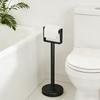 Heavy Base Bathroom Tissue Holder Stainless Steel Free Standing Tissue Dispenser  Bathroom
