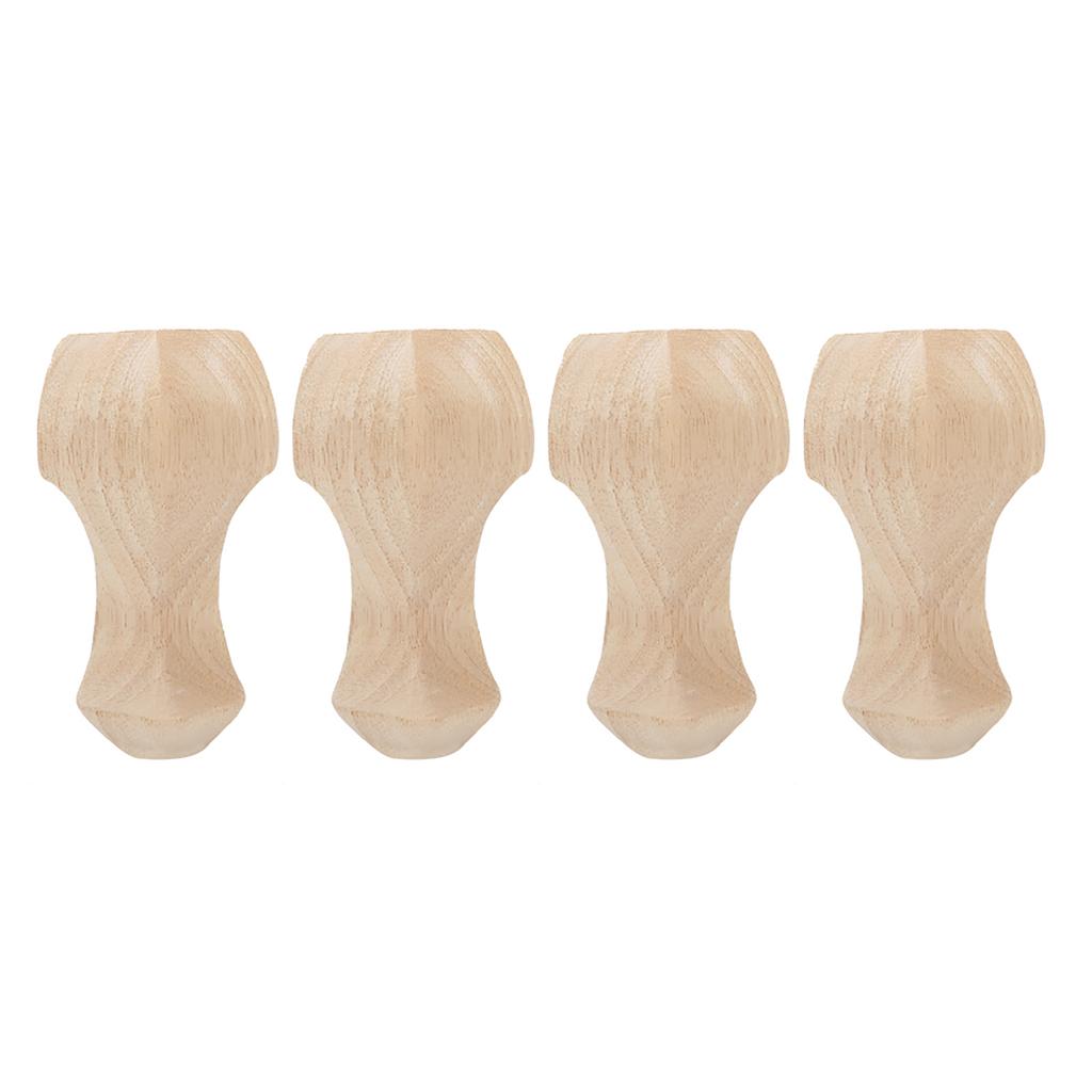 4pcs Hand Carved   Wood Furniture Legs Coffee Table TV Cabinet Sofa Foot