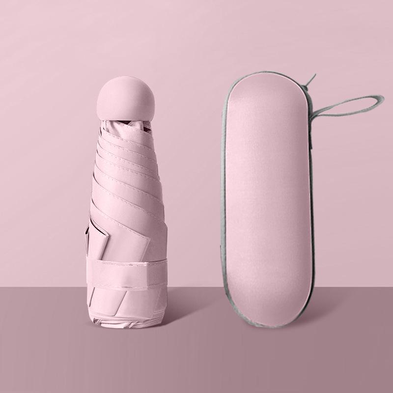 Скидка 50%: Компактный черный зонт с защитой от УФ-излучения для солнца и дождя