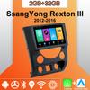 Android Carplay автомобильное радио для SsangYong Rexton III 2012-2016 мультимедийный проигрыватель головное устройство стерео GPS навигация BT WIFI 2+32 ГБ