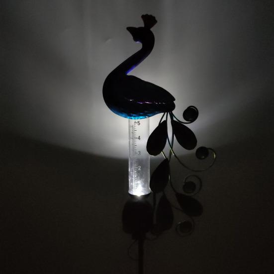 Солнечный павлин дождемер наружный морозостойкий водомер освещенный павлин индикатор осадков