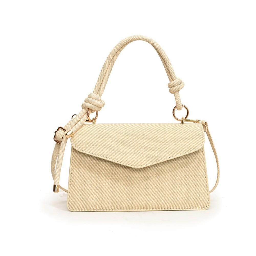 Lightweight Knotted Rope Detail Handbag Stylish Square Crossbody Purse Daily Use