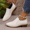 2025 Spring and Autumn New Fashion Versatile Comfortable Single Shoes Women's Niche Design Casual Pointed Thick Heel Women's Single Shoes