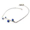 [P0651] - Silver Bracelet 'Princess Opal' Silver Blue (rhodium-plated)