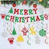 22pcs Red and Green Merry Christmas Banner Merry Christmas Sign Garland Christmas Party Banner Merry Xmas Banner for Christmas Party Decorations